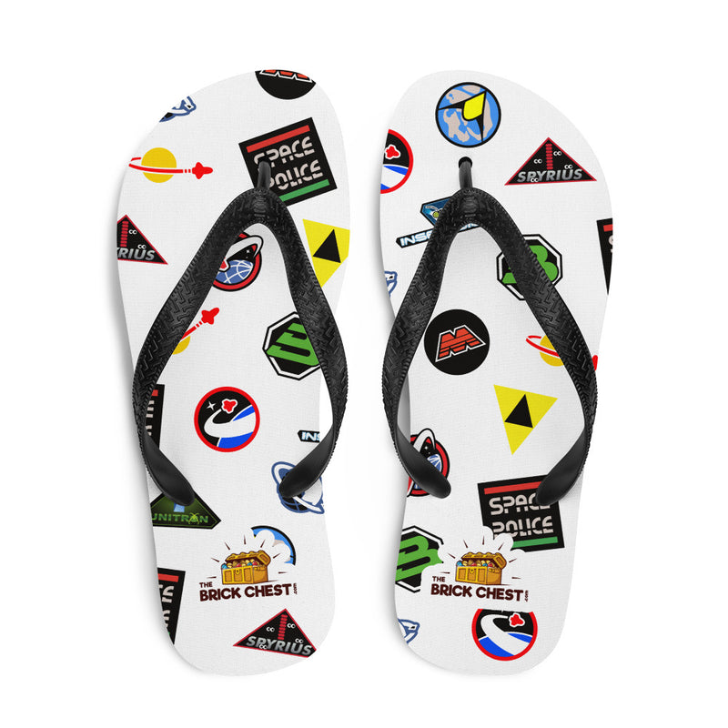 Vintage Space Logo Flip Flops