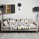 Vintage Weltraum Fleecedecke