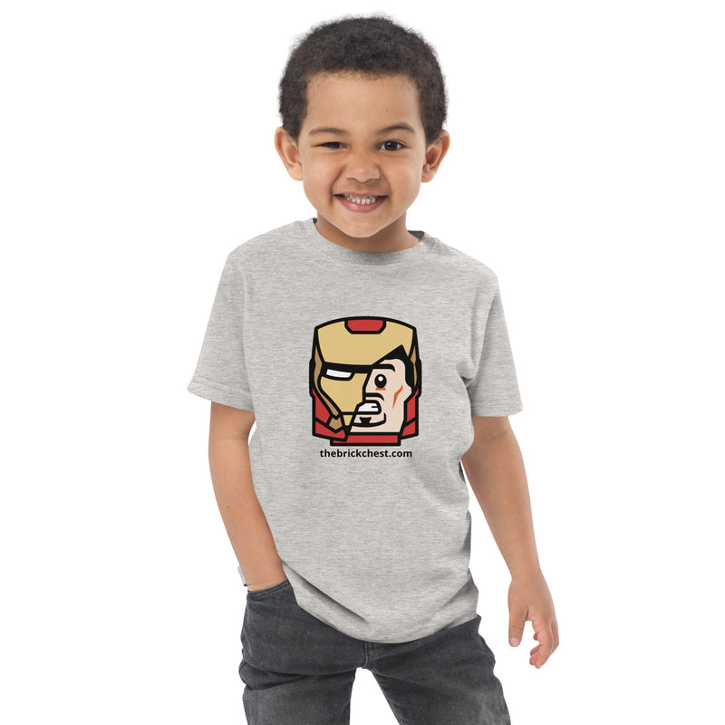 Custom Building Brick Lego Style Iron Man Tony Minifigure Head cotton kids t-shirt toddler