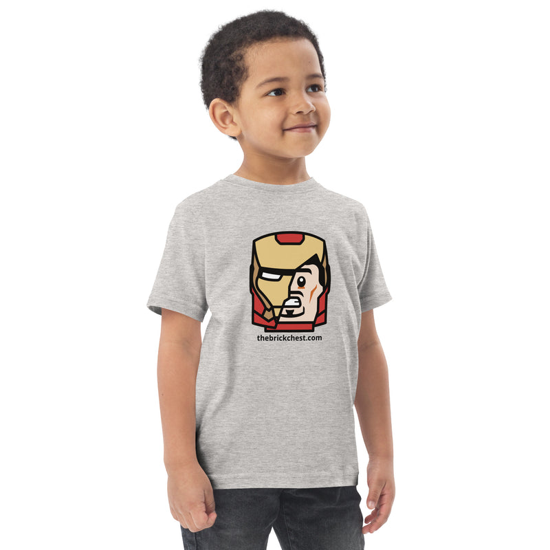 Custom Building Brick Lego Style Iron Man Tony Minifigure Head cotton kids t-shirt toddler