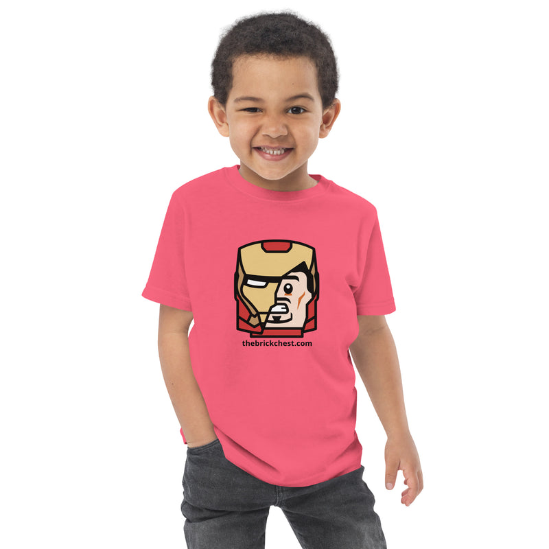 Custom Building Brick Lego Style Iron Man Tony Minifigure Head cotton kids t-shirt toddler