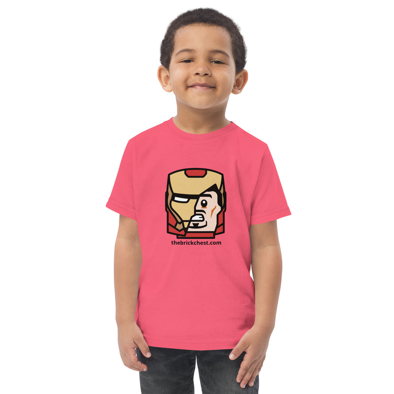 Custom Building Brick Lego Style Iron Man Tony Minifigure Head cotton kids t-shirt toddler