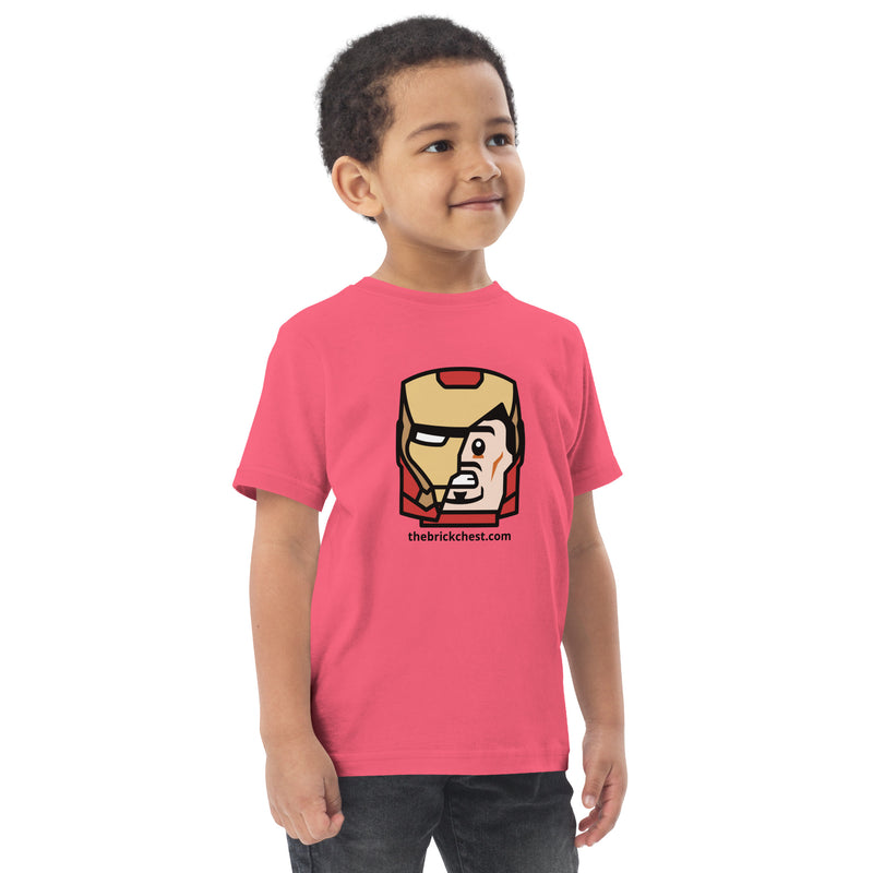 Custom Building Brick Lego Style Iron Man Tony Minifigure Head cotton kids t-shirt toddler