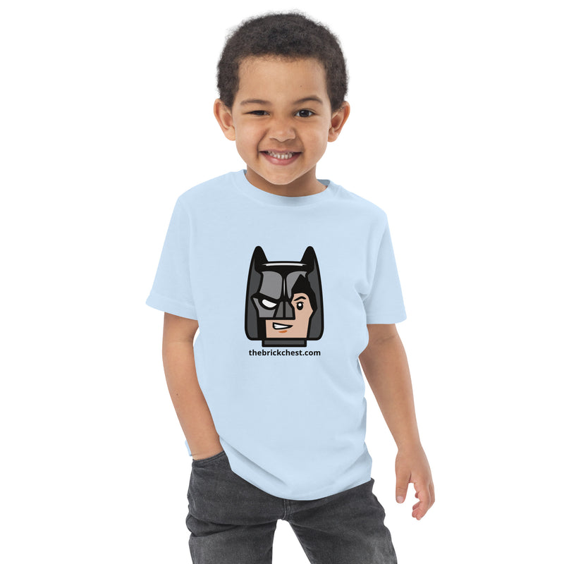 Custom Building Brick Lego Style Bat Man Minifigure Head cotton kids toddler t-shirt