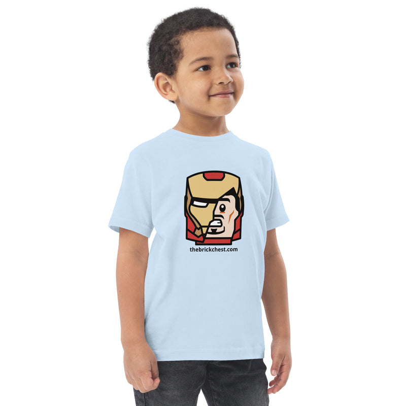 Custom Building Brick Lego Style Iron Man Tony Minifigure Head cotton kids t-shirt toddler