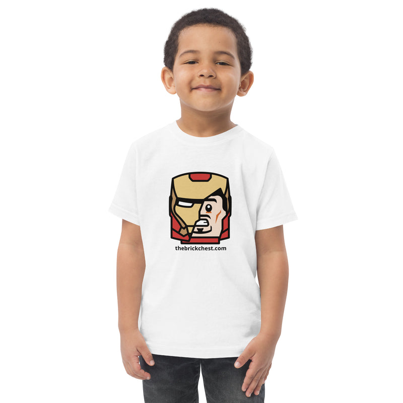 Custom Building Brick Lego Style Iron Man Tony Minifigure Head cotton kids t-shirt toddler