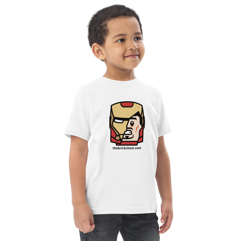 Custom Building Brick Lego Style Iron Man Tony Minifigure Head cotton kids t-shirt toddler