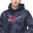 Vintage Bricks Space Stickerei Unisex Champion Batik-Kapuzenpullover