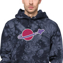 Vintage Bricks Space Stickerei Unisex Champion Batik-Kapuzenpullover
