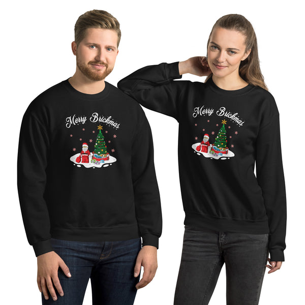 Merry Brickmas Santa Minifigure Christmas Tree Unisex Sweatshirt