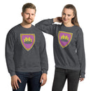 Vintage Bricks Castle Pink Shield with Crown Unisex Sweatshirt