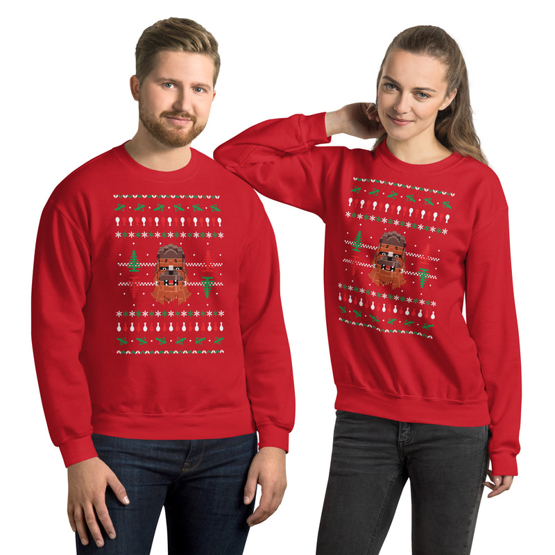 Ugly Christmas Holiday Furrball Unisex Sweatshirt Sweater 2
