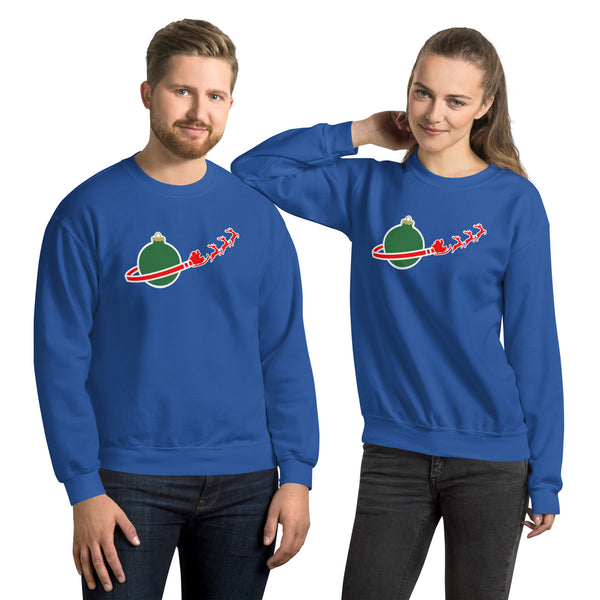 Vintage Christmas Space Planet Unisex Sweatshirt