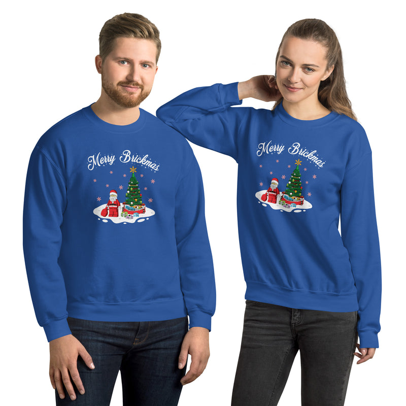 Merry Brickmas Santa Minifigure Christmas Tree Unisex Sweatshirt