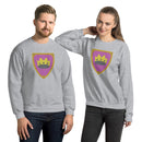 Vintage Bricks Castle Pink Shield with Crown Unisex Sweatshirt