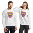 Vintage Bricks Castle Pink Shield with Crown Unisex Sweatshirt