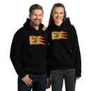 Vintage Castle Dragon Fire Flag Unisex Hoodie