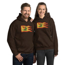 Vintage Castle Dragon Fire Flag Unisex Hoodie