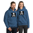 Skelett Totenkopf gekreuzte Knochen Piratenflagge Unisex Hoodie