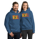 Vintage Castle Dragon Fire Flag Unisex Hoodie
