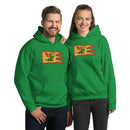 Vintage Castle Dragon Fire Flag Unisex Hoodie