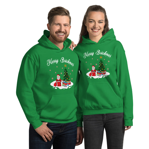 Merry Brickmas Santa Minifigure Christmas Tree Unisex Hoodie