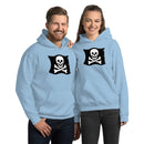 Skelett Totenkopf gekreuzte Knochen Piratenflagge Unisex Hoodie