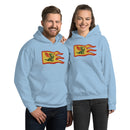Vintage Castle Dragon Fire Flag Unisex Hoodie