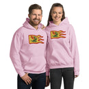 Vintage Castle Dragon Fire Flag Unisex Hoodie