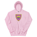 Vintage Bricks Castle Pink Shield with Crown Unisex Hoodie