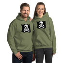 Skelett Totenkopf gekreuzte Knochen Piratenflagge Unisex Hoodie