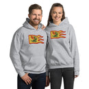 Vintage Castle Dragon Fire Flag Unisex Hoodie