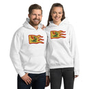 Vintage Castle Dragon Fire Flag Unisex Hoodie