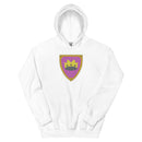 Vintage Bricks Castle Pink Shield with Crown Unisex Hoodie