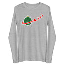 Vintage Weihnachten Weltraum Planet Weihnachtsmann Schlitten Rentier Unisex Langarm T-Shirt
