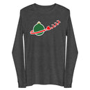 Vintage Weihnachten Weltraum Planet Weihnachtsmann Schlitten Rentier Unisex Langarm T-Shirt