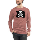 Skelett Totenkopf gekreuzte Knochen Piratenflagge Unisex Langarm T-Shirt