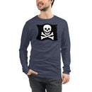 Skelett Totenkopf gekreuzte Knochen Piratenflagge Unisex Langarm T-Shirt
