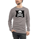 Skelett Totenkopf gekreuzte Knochen Piratenflagge Unisex Langarm T-Shirt