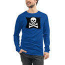 Skelett Totenkopf gekreuzte Knochen Piratenflagge Unisex Langarm T-Shirt