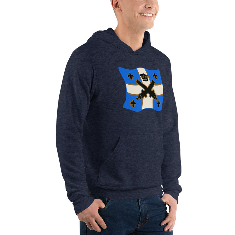 Vintage Bricks Blue Cannon Crown Pirate Ships Flag Unisex t-shirt Unisex hoodie