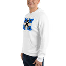 Vintage Bricks Blue Cannon Crown Pirate Ships Flag Unisex t-shirt Unisex hoodie