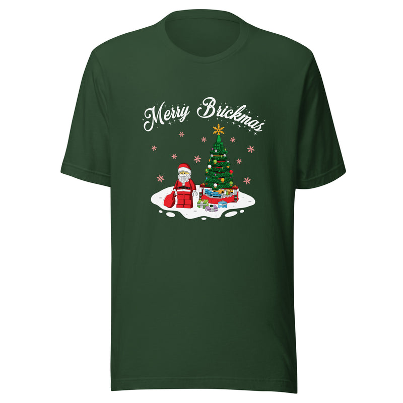 Merry Brickmas Santa Christmas Tree Unisex T Shirt
