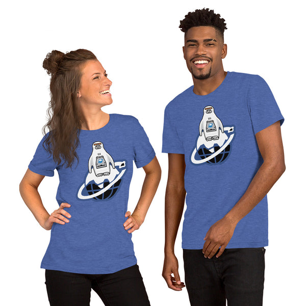 Vintage Space Penguin Ice Plant Unisex Adult Unisex t-shirt