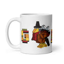 Thanksgiving Truthahn Bricks Gobble Weiß glänzende Tasse