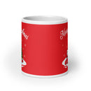 Merry Brickmas Santa Weihnachtsbaum Weiß glänzende Tasse