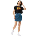 Vintage Castle Dragon Fire Flag Women’s crop top