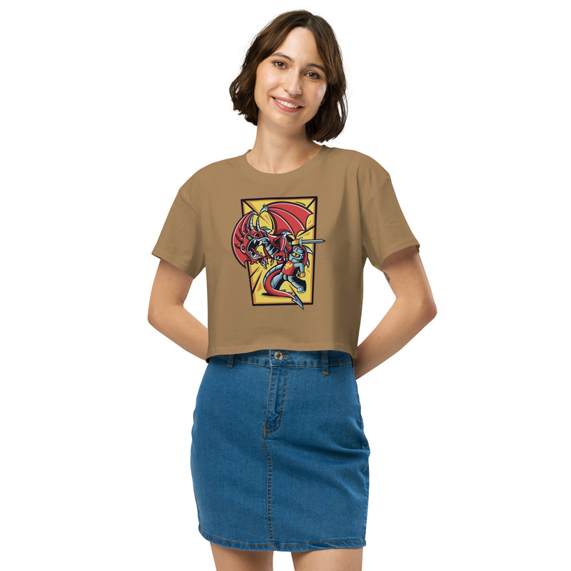 Bricks And Dragons v2 Minifigure Women’s crop top