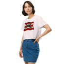 Vintage Bricks Red Kanone Krone Piratenschiffe Damen Crop Top