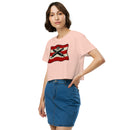 Vintage Bricks Red Kanone Krone Piratenschiffe Damen Crop Top